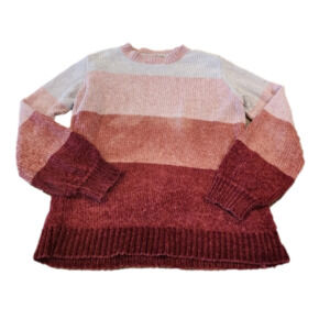 Staccato Color Block crew neck soft cozy  sweater small oversized medium